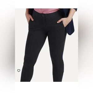 Betabrand Black XS Petite Skinny-Leg Cigarette Yoga Pants 25” Inseam